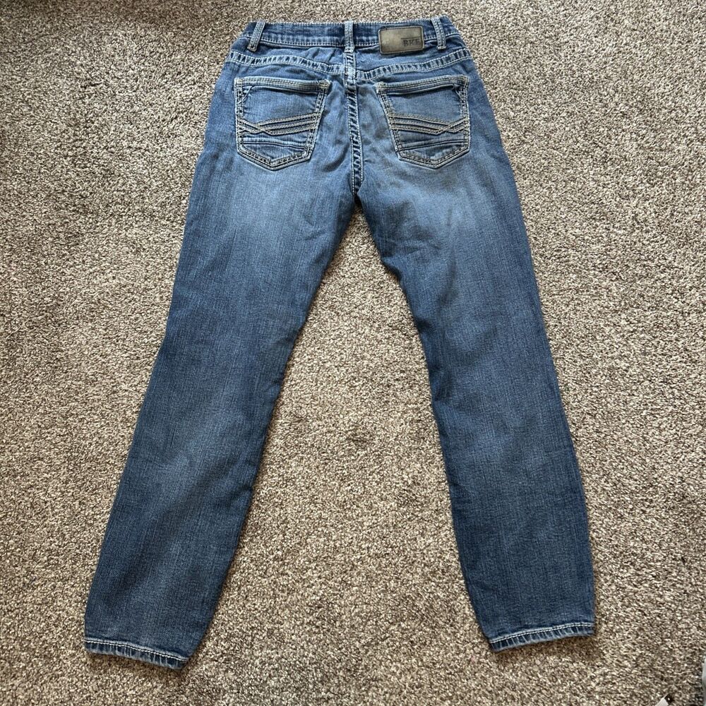 BKE Alec Skinny Jeans Women 30S 30x30 Blue Faded Wash Denim Tapered Leg Casual